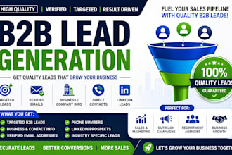 do b2b lead generation, lead scraping and prospect email list building service