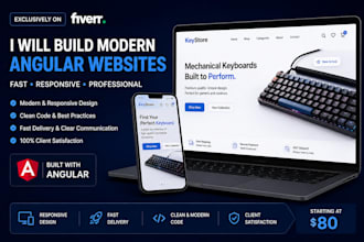 build a professional responsive website using angular