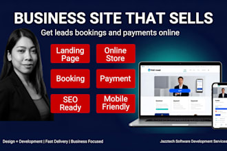 create a modern business website, landing page, or ecommerce website