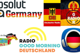 promote your song or ads on top german radio station
