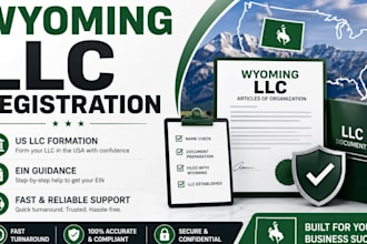 register your wyoming llc, US llc formation, llc registration and ein