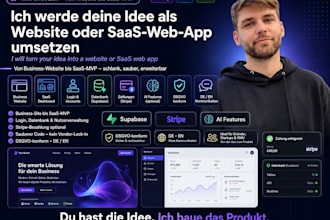 turn your business or saas idea into a working website