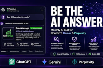 do monthly ai SEO for chat gpt gemini perplexity brand visibility