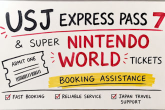 book usj express pass 7 and nintendo world tickets