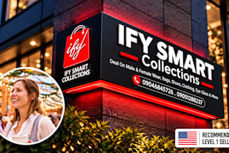 design storefront signage, shop sign, billboard and business sign board 24hr