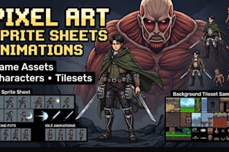 pixel art animation pixel art character sprite sheet character design game art