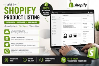 shopify product listing, upload products, update inventory