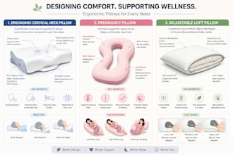 design ergonomic cervical neck pillow, pregnancy pillow, adjustable loft pillow