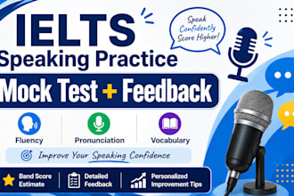 conduct ielts speaking mock tests and feedback