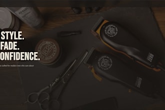 create a single page website for your barbershop