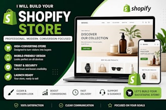 or redesign a premium shopify store and shopify website