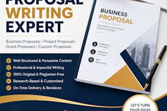 write professional business proposals, project proposal