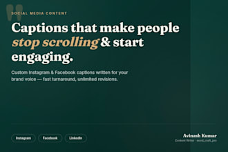 write engaging social media captions and posts for your business