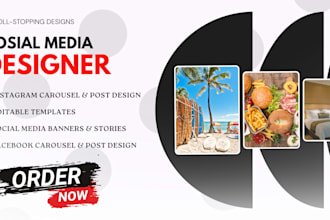 create instagram facebook carousel design post canva templates reel ad graph API