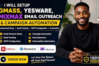 gmass yesware mixmax email tracking outreach setup campaign automation smtp
