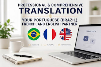professionally translate portuguese and french to english