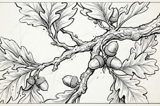 draw line art illustration with ink