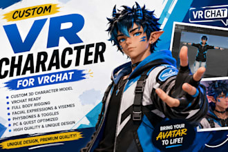 create a custom 3d fursona and VR character for vrchat