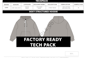 design your streetwear garment tech pack