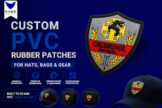 design custom pvc rubber patches for hats bags and gear