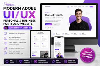 design modern adobe ui ux personal and business portfolio website