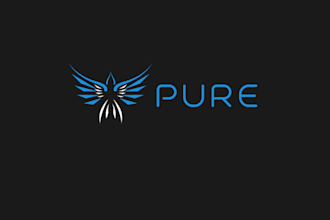 design online video gaming community pure logo