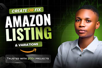 create amazon product listing SEO, optimize fba fbm product listings