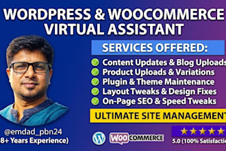 be your wordpress and woocommerce virtual assistant