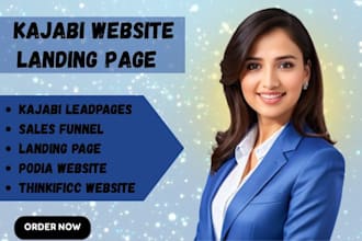 kajabi website design, kajabi, kajabi leadpages podia websites thinkific website