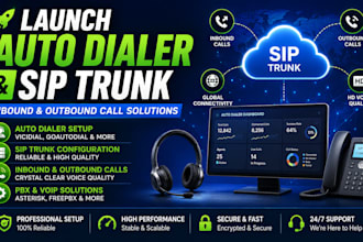 launch auto dailer sip trunk and sip trunk provide for inbound and outbound cal
