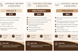 review your contract, agreement or legal document