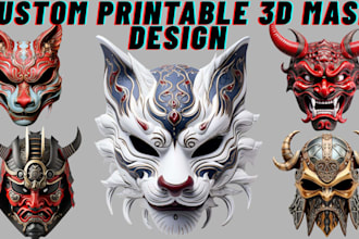 custom 3d mask wearable helmet cosplay armor oni mask 3d helmet fantasy helmet