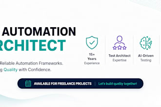 do web based automation framework development and  QA, test
