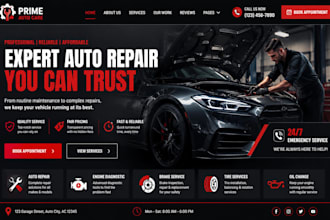 design wix mechanic website auto repair car repair garage tire shop website