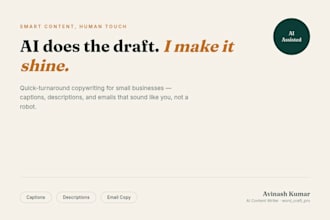 provide ai powered content writing for your business