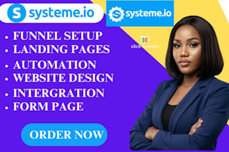 create systeme io landing page, systeme io website expert