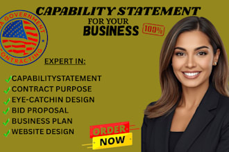 design a  government capability statement for your business