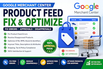fix google merchant center product feed errors and disapprovals