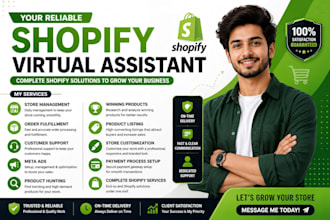 be your shopify virtual assistant and store manager