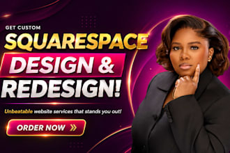 build squarespace website design, redesign squarespace website development, duda