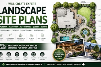 create expert landscape site plans in alberta manitoba bc ontario quebec yukon