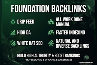create manual high quality mix foundation backlinks