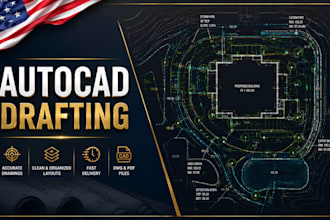 do autocad drafting, redraw floor plans and technical drawings