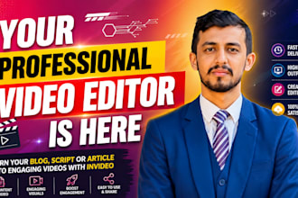 transform your blog, script or article to video with invideo