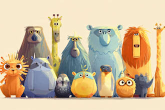 do animals cartoon illustration