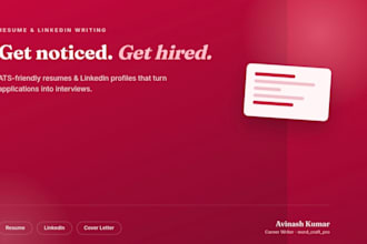 write a professional resume and linkedin profile