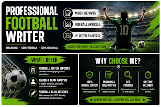 write engaging sports articles and match