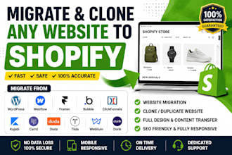 duplicate website backup wordpress to shopify transfer webflow framer to shopify