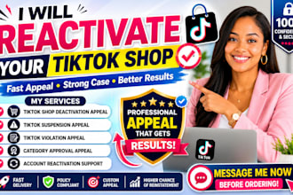 write an appeal for tiktok shop deactivation, suspension and violation issue