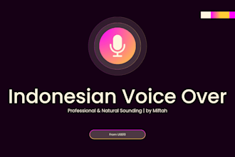 record a professional indonesian voice over